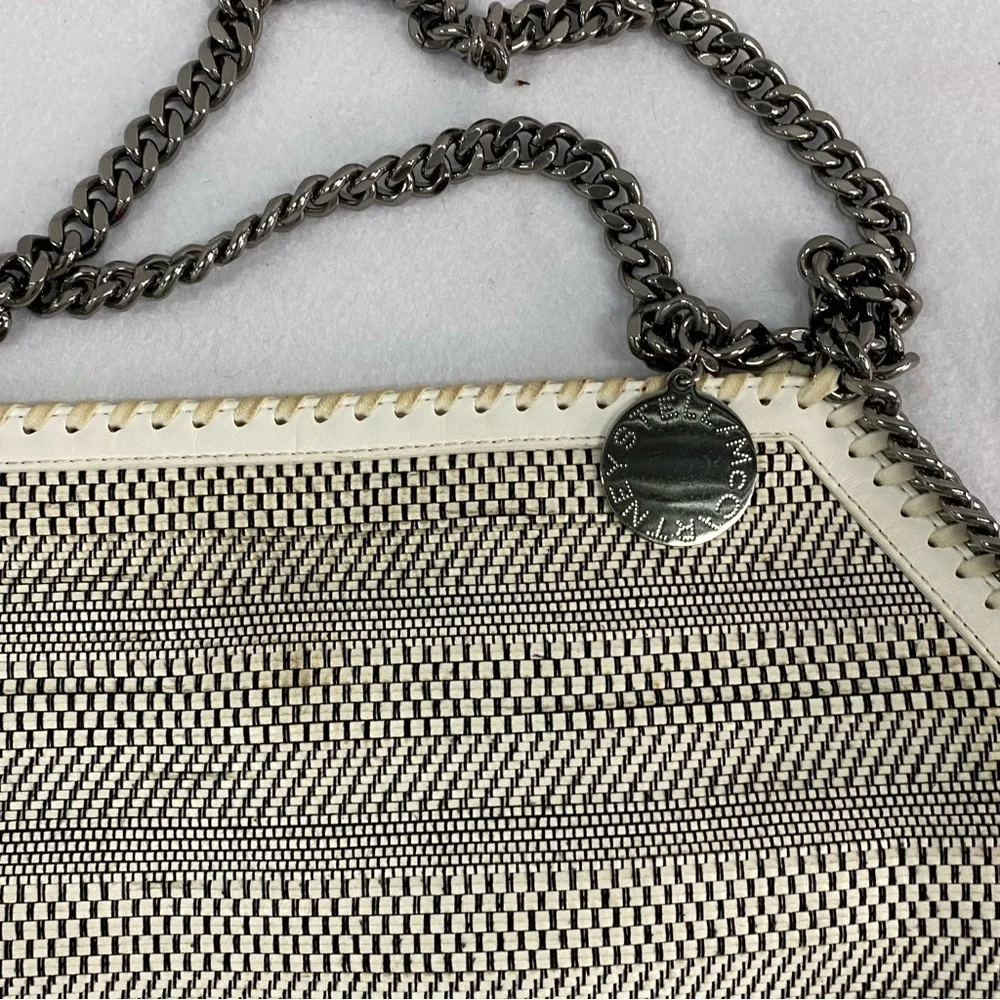 Stella McCartney Cream and Silver Chain Shoulder Bag